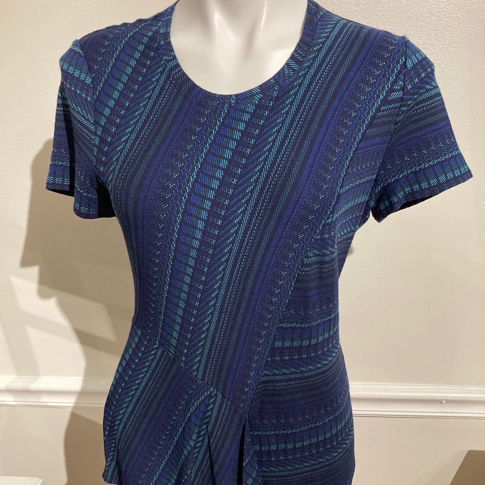 BCBG Maxazria abstract statement blouse.